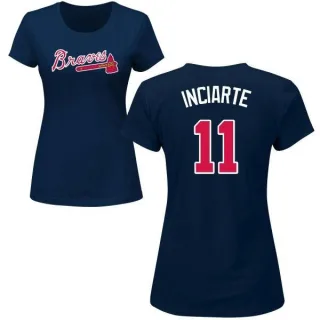 Ender Inciarte Women's Atlanta Braves Name & Number T-Shirt - Navy