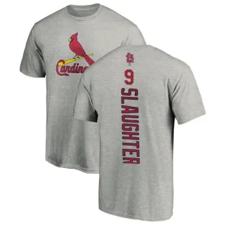 Enos Slaughter St. Louis Cardinals Backer T-Shirt - Ash