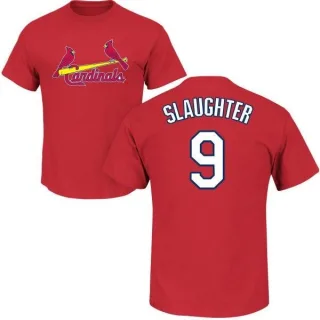 Enos Slaughter St. Louis Cardinals Name & Number T-Shirt - Red