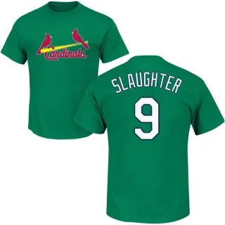 Enos Slaughter St. Louis Cardinals St. Patrick's Day Name & Number T-Shirt - Green