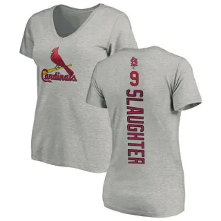 Enos Slaughter Women's St. Louis Cardinals Backer Slim Fit T-Shirt - Ash