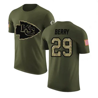 Eric Berry Kansas City Chiefs Olive Salute to Service Legend T-Shirt