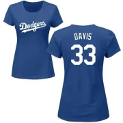 Eric Davis Women's Los Angeles Dodgers Name & Number T-Shirt - Royal