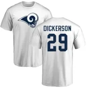 Eric Dickerson Los Angeles Rams Name & Number Logo T-Shirt - White