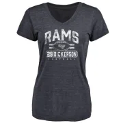 Eric Dickerson Women's Los Angeles Rams Flanker Tri-Blend T-Shirt - Navy