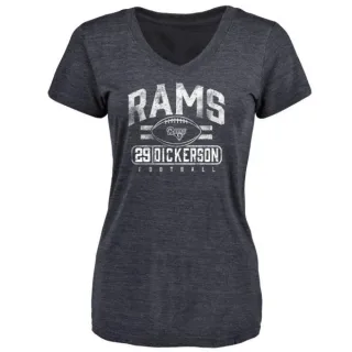 Eric Dickerson Women's Los Angeles Rams Flanker Tri-Blend T-Shirt - Navy