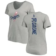 Eric Gagne Women's Los Angeles Dodgers Backer Slim Fit T-Shirt - Ash