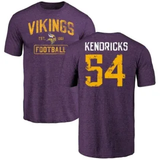 Eric Kendricks Minnesota Vikings Purple Distressed Name & Number Tri-Blend T-Shirt