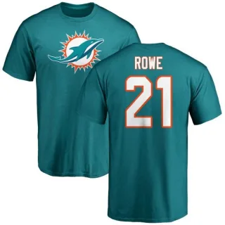 Eric Rowe Miami Dolphins Name & Number Logo T-Shirt - Aqua