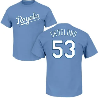 Eric Skoglund Kansas City Royals Name & Number T-Shirt - Light Blue