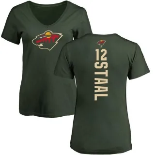 Eric Staal Women's Minnesota Wild Backer T-Shirt - Green