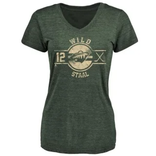 Eric Staal Women's Minnesota Wild Insignia Tri-Blend T-Shirt - Green