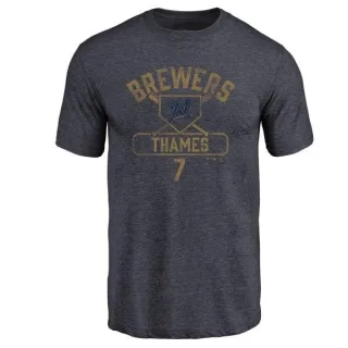 Eric Thames Milwaukee Brewers Base Runner Tri-Blend T-Shirt - Navy