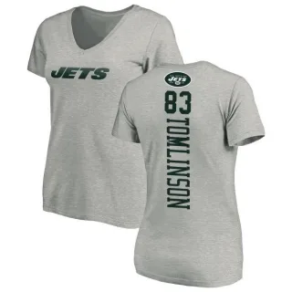 Eric Tomlinson Women's New York Jets Backer V-Neck T-Shirt - Ash