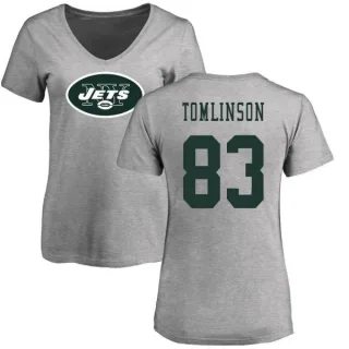 Eric Tomlinson Women's New York Jets Name & Number Logo Slim Fit T-Shirt - Ash