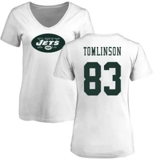 Eric Tomlinson Women's New York Jets Name & Number Logo Slim Fit T-Shirt - White