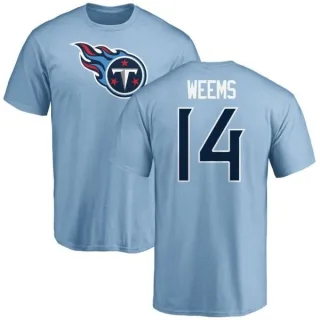 Eric Weems Tennessee Titans Name & Number Logo T-Shirt - Light Blue