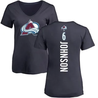 Erik Johnson Women's Colorado Avalanche Backer T-Shirt - Navy