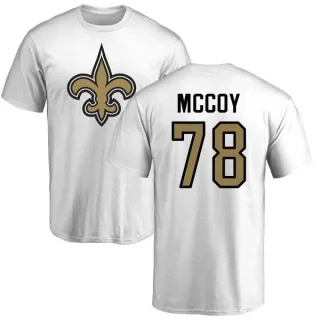 Erik McCoy New Orleans Saints Name & Number Logo T-Shirt - White