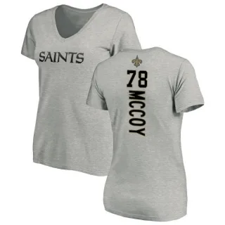 Erik McCoy Women's New Orleans Saints Backer V-Neck T-Shirt - Ash