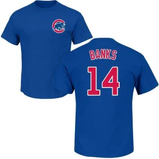 Ernie Banks Chicago Cubs Name & Number T-Shirt - Royal