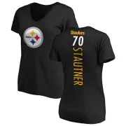 Ernie Stautner Women's Pittsburgh Steelers Backer Slim Fit T-Shirt - Black