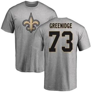 Ethan Greenidge New Orleans Saints Name & Number Logo T-Shirt - Ash