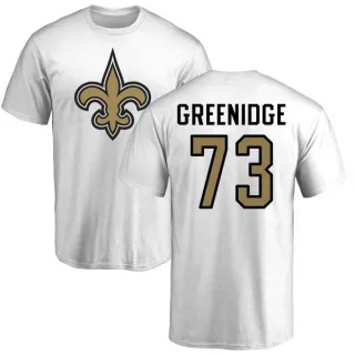 Ethan Greenidge New Orleans Saints Name & Number Logo T-Shirt - White