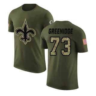 Ethan Greenidge New Orleans Saints Olive Salute to Service Legend T-Shirt