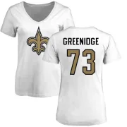 Ethan Greenidge Women's New Orleans Saints Name & Number Logo Slim Fit T-Shirt - White