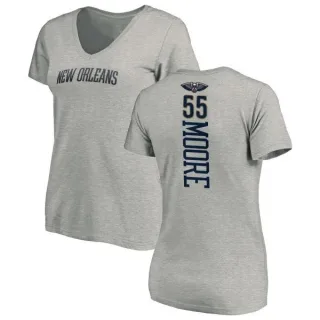 E'Twaun Moore Women's New Orleans Pelicans Ash Backer T-Shirt