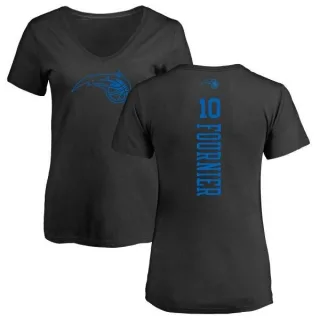Evan Fournier Women's Orlando Magic Black One Color Backer Slim-Fit V-Neck T-Shirt