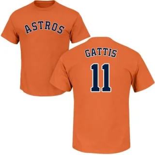 Evan Gattis Houston Astros Name & Number T-Shirt - Orange