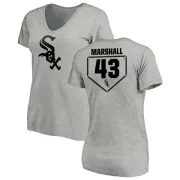 Evan Marshall Women's Chicago White Sox RBI Slim Fit V-Neck T-Shirt - Heathered Gray