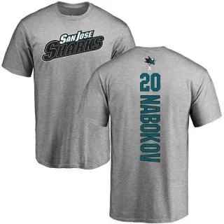 Evgeni Nabokov San Jose Sharks Backer T-Shirt - Ash