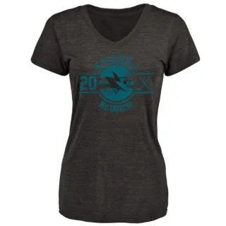 Evgeni Nabokov Women's San Jose Sharks Insignia Tri-Blend T-Shirt - Black