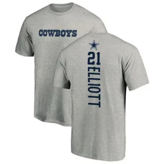 Ezekiel Elliott Dallas Cowboys Backer T-Shirt - Ash