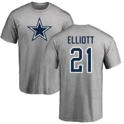 Ezekiel Elliott Dallas Cowboys Name & Number Logo T-shirt - Gray