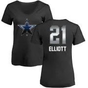 Ezekiel Elliott Women's Dallas Cowboys Midnight Mascot T-Shirt - Black