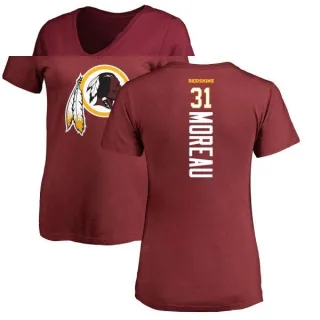 Fabian Moreau Women's Washington Redskins Backer Slim Fit T-Shirt - Maroon