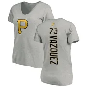 Felipe Vazquez Women's Pittsburgh Pirates Backer Slim Fit T-Shirt - Ash