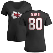 Felton Davis III Women's Kansas City Chiefs Name & Number Logo Slim Fit T-Shirt - Black