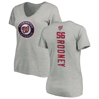 Fernando Rodney Women's Washington Nationals Backer Slim Fit T-Shirt - Ash