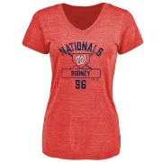 Fernando Rodney Women's Washington Nationals Base Runner Tri-Blend T-Shirt - Red