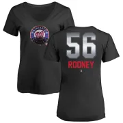 Fernando Rodney Women's Washington Nationals Midnight Mascot V-Neck T-Shirt - Black