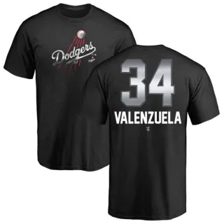 Fernando Valenzuela Los Angeles Dodgers Midnight Mascot T-Shirt - Black