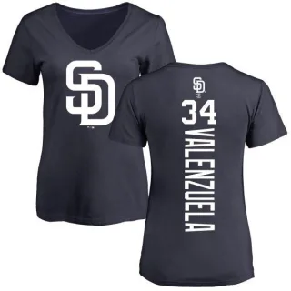 Fernando Valenzuela Women's San Diego Padres Backer Slim Fit T-Shirt - Navy