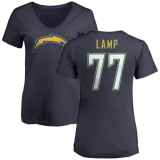 Forrest Lamp Women's Los Angeles Chargers Name & Number Slim Fit V-Neck T-Shirt - Navy