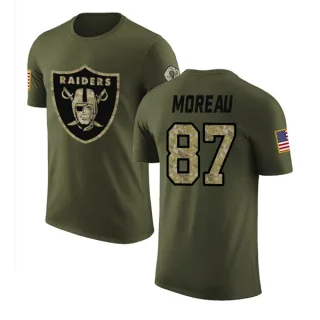 Foster Moreau Oakland Raiders Olive Salute to Service Legend T-Shirt