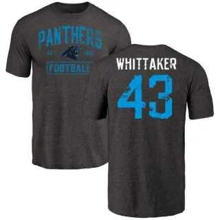 Fozzy Whittaker Carolina Panthers Black Distressed Name & Number Tri-Blend T-Shirt